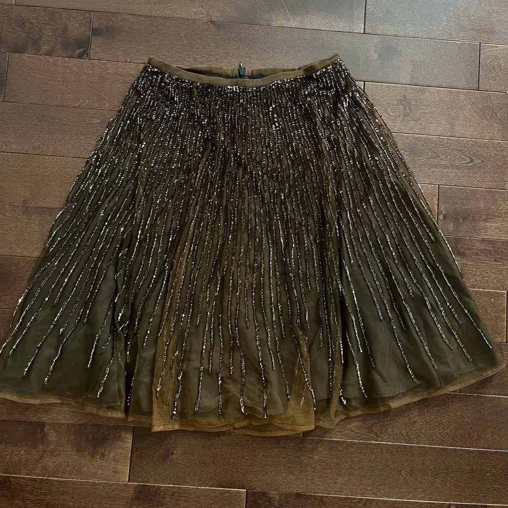 French Connection beaded midi skirt